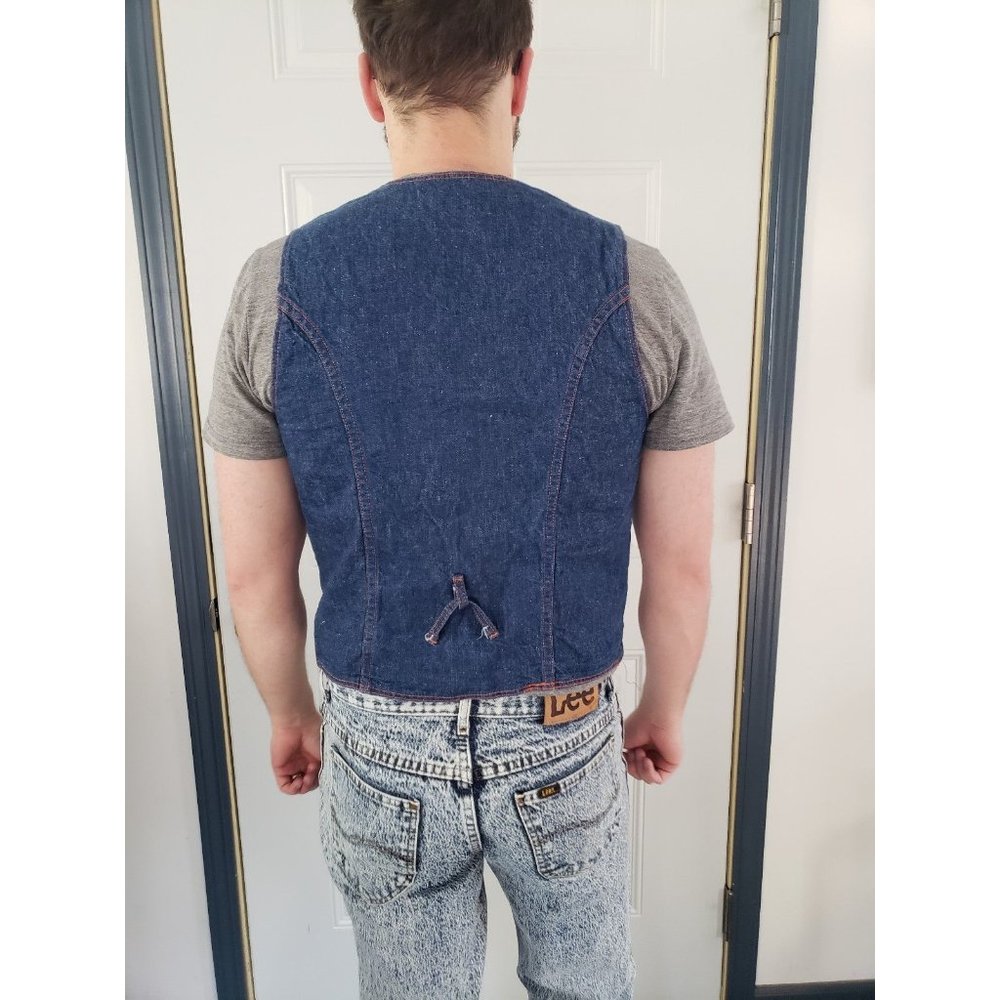 70s/80s Wrangler Wrapid Transit Denim Vest - image 3